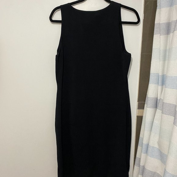 Theory Black Pointelle Dress in Stretch Knit Size L - Picture 10 of 10